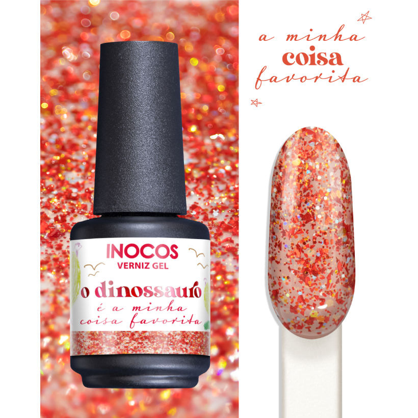Verniz Gel Inocos - O Dinossauro é a Minha Coisa Favorita 15mL