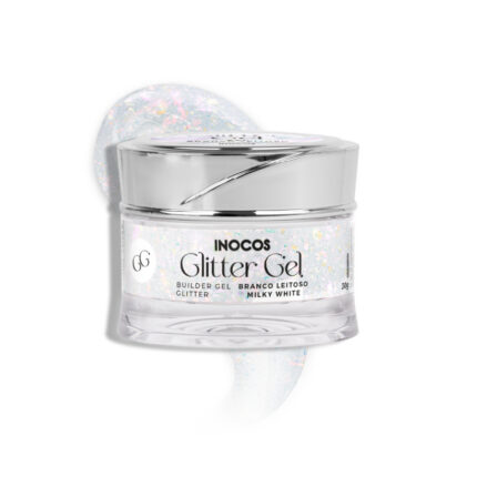 Glitter Gel Inocos - Branco com Glitter 30g