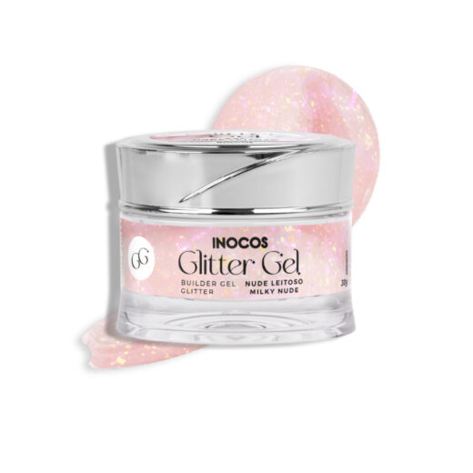 Glitter Gel Inocos - Nude com Glitter 30g